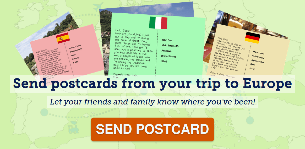 Europe Travel Postcards